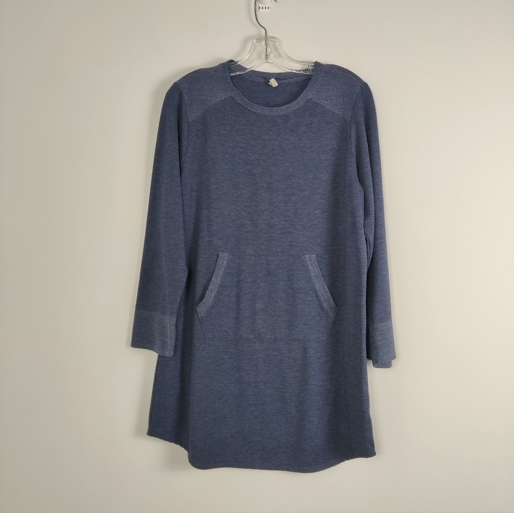 Women's Bebop Heathered Blue Sweatshirt Dress - Size XL